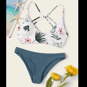 SHEIN floral random print bikini swimsuit
